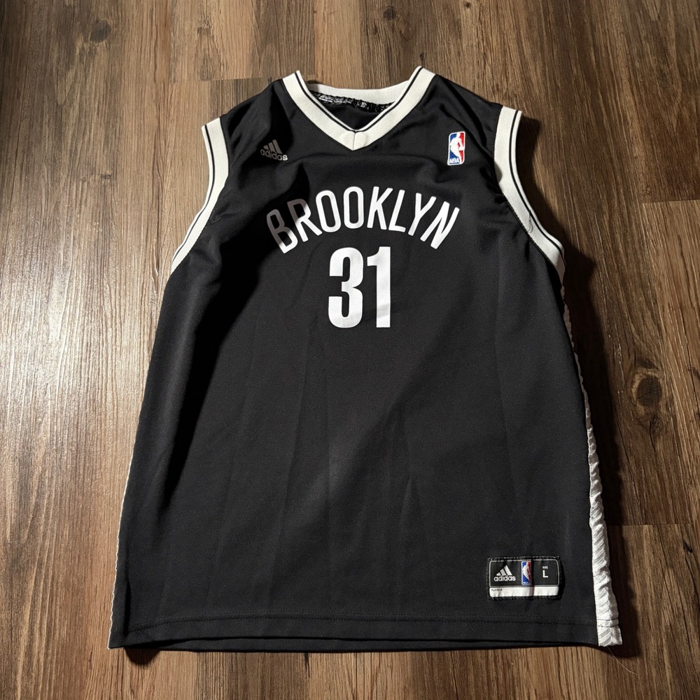 Kids Adidas Brooklyn Nets NBA Jersey Number 31 Terry Black Size‎ Large